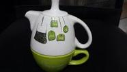 Chaleira com Xicara em Ceramica