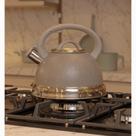 Chaleira de Indução com Apito Granito Chef 3L Taupe Aço Inox
