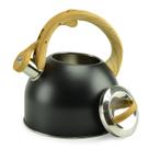 Chaleira de Inox 2,5 Litros Preto Fosco com Apito
