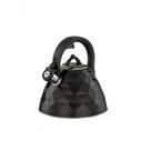 Chaleira De Inox Com Apito Brinox 3 L Black Diamond Com Indução Preto Fosco Preto Chaleira De Inox Com Apito Brinox 3 L Black Diamond Com Indução Preto Fosco Preto