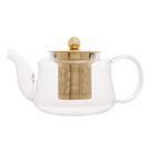 Chaleira de Vidro Borossilicato com Difusor de Inox Dourado 600ml - Wolff