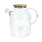 Chaleira De Vidro Borossilicato Com Tampa Bambu 1,8 Litros