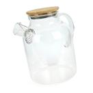Chaleira De Vidro Borossilicato Com Tampa Bambu Bule 1,8L Chaleira De Vidro Borossilicato Com Tampa Bambu Bule 1,8L