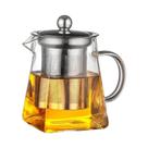 Chaleira De Vidro Borossilicato Resistente Ao Calor 350/550/750/950ML Com Filtro Infusor Quadrado