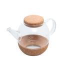 Chaleira de vidro com base antiderrapante e tampa em rolha 800ml Chaleira de vidro com base antiderrapante e tampa em rolha 800ml