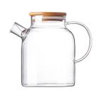Chaleira de Vidro com Coador Inox Tampa de Bambu 1,8 Litros