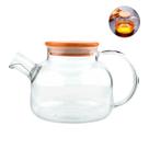 Chaleira De Vidro Com Infusor 1 Litro Bule Chá Café Cozinha