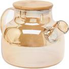 Chaleira de Vidro com Infusor de Chá e Tampa de Bambu 1L e 1,8L Bule para Chá e Café Chaleira de Vidro com Infusor de Chá e Tampa de Bambu 1L e 1,8L Bule para Chá e Café