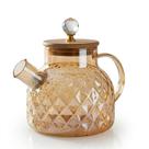 Chaleira de Vidro com Infusor para Chá 1L e 1,8L com Tampa de Bambu Bule Moderno Chaleira de Vidro com Infusor para Chá 1L e 1,8L com Tampa de Bambu Bule Moderno