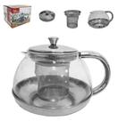 Chaleira de vidro / inox com infusor 800ml na caixa - Casita/ imporiente