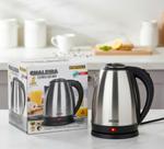 Chaleira Elétrica Aço Inox 2L 127v 1000w Com Tampa Ideal para Chá Café e Aquecimento Rápido
