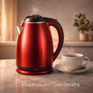 Chaleira Elétrica De Plástico Desliga Automático Vermelho 1.8L 127V