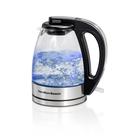 Chaleira elétrica de vidro Hamilton Beach, caldeira de água e aquecedor, 1 litro, 1500 watts para uso rápido, sem BPA, serviço sem fio, desligamento automático e proteção contra fervura, LED azul suave (40930)