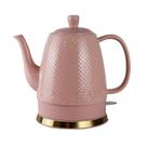 Chaleira Elétrica em Porcelana Elegance Rosa Poá 127V 1,2 Litro