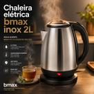 Chaleira Elétrica Inox 2L Bmax 1500W Base 360 Desligamento Automático Aquece Rápido Chaleira Elétrica Inox 2L Bmax 1500W Base 360 Desligamento Automático Aquece Rápido
