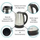 Chaleira Elétrica Jarra Inox 1.8 Litros Talberg 110v e 220v Voltagem:220v