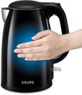 Chaleira elétrica KRUPS 1.5L 1500W Cool Touch em aço inoxidável Chaleira elétrica KRUPS 1.5L 1500W Cool Touch em aço inoxidável