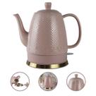 Chaleira Elétrica Porcelana Elegance Rosa 1,2L Base 360 Desligamento Automático