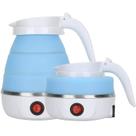 Chaleira Elétrica Portátil Dobrável de Silicone - Azul
