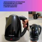 Chaleira Elétrica Preta1,8L Inox Com desligamento automático Unitermi