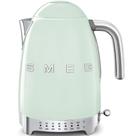 Chaleira elétrica Smeg 50's Retro 1.7L em aço inoxidável verde pastel