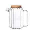 Chaleira em Vidro Borossilicato Bico Coador Hazel 1L Transp.
