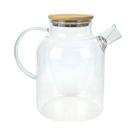 Chaleira Em Vidro Borossilicato Tampa Bambu Chá Suco 1,8L