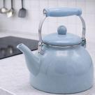 Chaleira Esmaltada 2.5 Litros Charm Sem Apito Com Indução Bule Grande Decorativa Porquinho Bico Pescoço de Ganso Aço Ino -