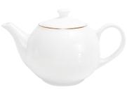 Chaleira Hauskraft de Porcelana Branco e Dourado 900ml Royal