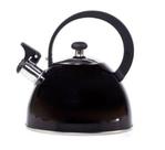 Chaleira Inox Com Apito 2.5 Litros - Preto