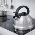 Chaleira Retro Gold Aço Inox Com Apito 3 Litros Com Indução Retro Decorativo Vai ao Fogo Chá Água Chimarrão Fogão Elétrico Fogão à Gás Cozinha A5