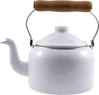 Chaleira Tradicional 16 Esmaltada Branca 1800 ml - Ewel - Linha Mãe Agata