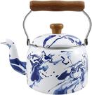 Chaleira Tradicional 16 Esmaltada Marmorizada Azul - 1800 ml - Ewel