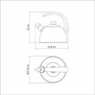 Chaleira Tramontina com Apito em Aço Inox Cabo Preto 3 L 6 Tramontina 61483023