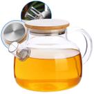 Chaleira Vidro Com Bico Coador Infusor de Chá Premium Cozinha 1L Tampa Hermética