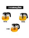 Chaleira Vidro Com Infusor Removível Prepare Chá De Forma Sustentável