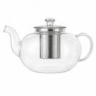Chaleira vidro difusor tampa inox 800ml 20x12 transparente