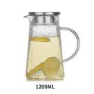 Chaleiras elétricas 1200ml jarro de água de vidro transparente jarra resistente ao calor pote de chá de suco