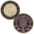 Challenge Coin Hero's Valor St. Agatha Matron Saint Breast Challenge Coin Hero's Valor St. Agatha Matron Saint Breast