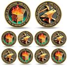 Challenge Coin IELCJJ "Dumpster Fire" - 10 Unidades de Aço Challenge Coin IELCJJ "Dumpster Fire" - 10 Unidades de Aço