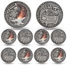 Challenge Coin IELCJJ Skull Dumpster Fire com design engraçado Challenge Coin IELCJJ Skull Dumpster Fire com design engraçado
