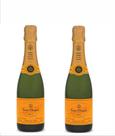 Champagne veuve clicquot brut 375ml c/ 2 unidades Champagne veuve clicquot brut 375ml c/ 2 unidades