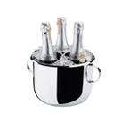 Champanheira 6 l alça e grelha separadora 3 garrafas forma inox 802078 Champanheira 6 l alça e grelha separadora 3 garrafas forma inox 802078
