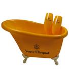 Champanheira Banheira Laranja Veuve PS + 2 Taças 270ml Kit para 4 Garrafas Decoração