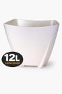 Champanheira Branca 12L Polipropileno Balde de Gelo Cachepô Vaso Utensílios Festa Bar