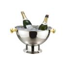 Champanheira Premium Inox Lisa Com Alça 13 Litros Grande para Champagne Ponche Cerveja Whisky Vodka