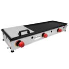 Chapa Chapeira 90x30 Misteira Hamburguer Multiuso Grill Com Prensa