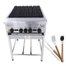 Chapa Charbroiler Americana Profissional Grill 60cm Gás Inox com Pé CGGP60 e Utensílios - Venâncio
