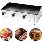 Chapa Comercial 3 Queimador 5mm 40x80 A Gás Inox Marchesoni