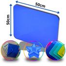 Chapa de Acrílico Azul Transparente 2mm 50x50cm 500x500mm Placa Premium Pureza 100 Por cento Virgem Puro Cast